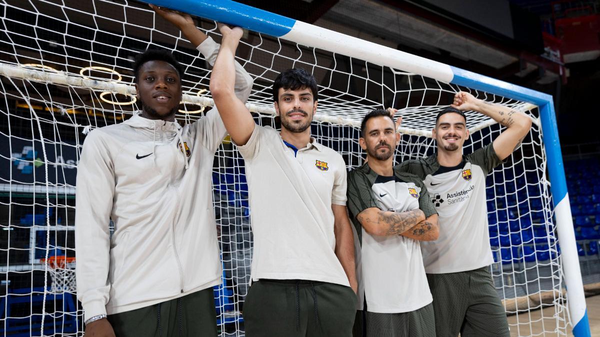 Touré, Nico Marrón, Álex Yepes y Erick, en el Palau