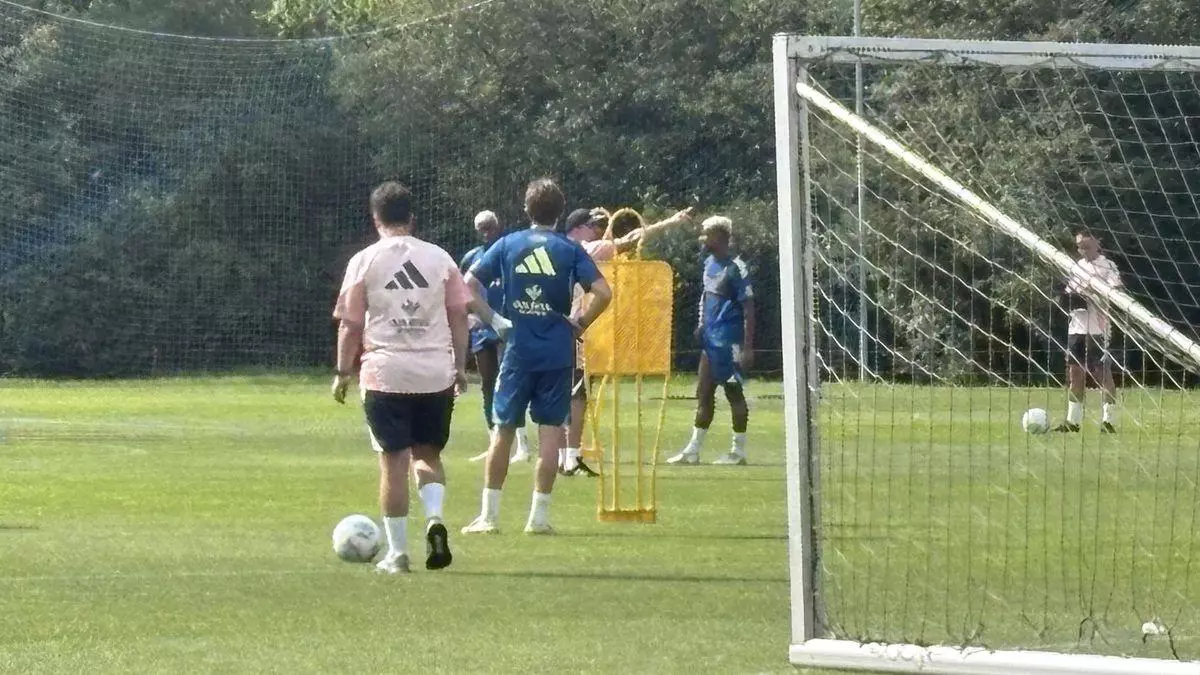 Una incorporación y dos bajas en la primera sesión de entrenamientos del Real Oviedo en Primera División