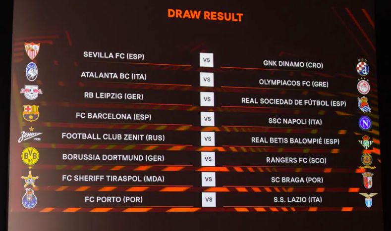 El sorteo de la Europa League donde el Barça se medirá al Nápoles en febrero del 2022.