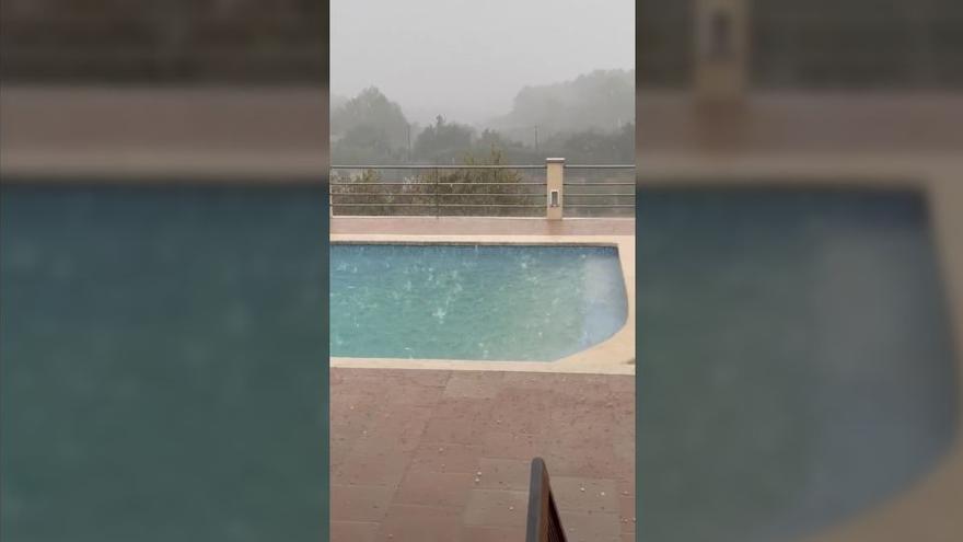 El tiempo en Mallorca: Las lluvias han caído acompañadas de granizo en Selva