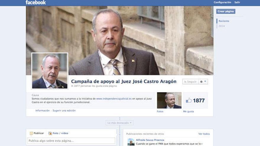 Inician una campanya de apoyo al juez Castro en Facebook