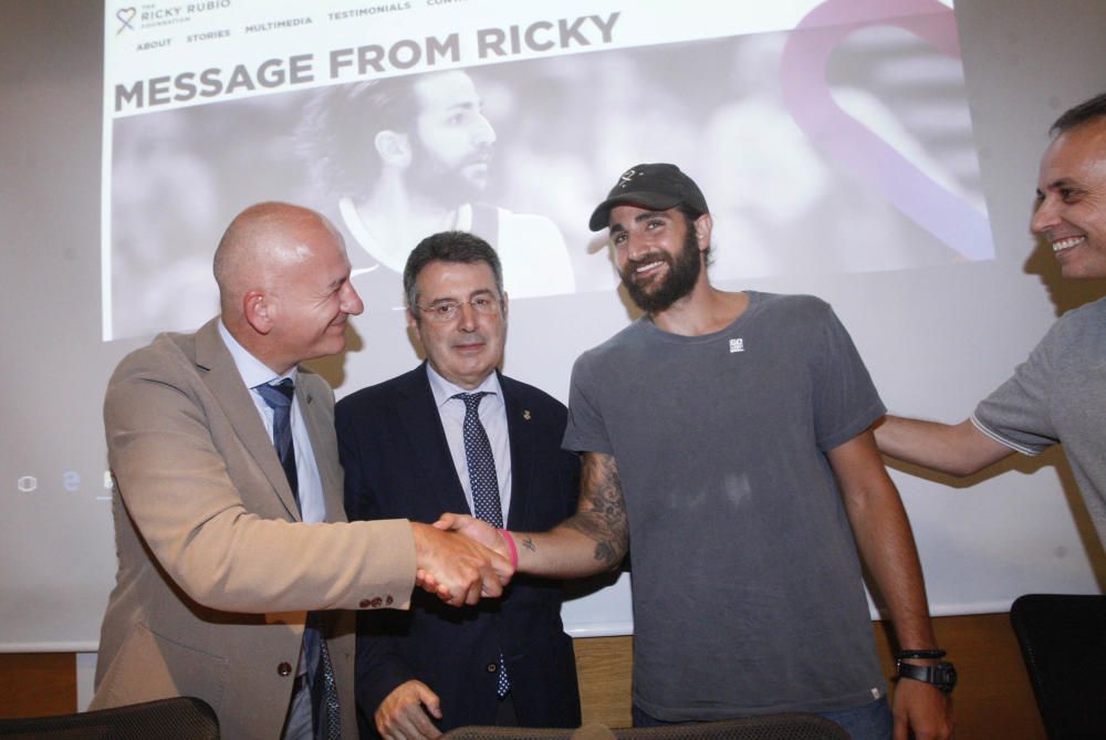 Ricky Rubio parla dels seus projectes socials a Banyoles