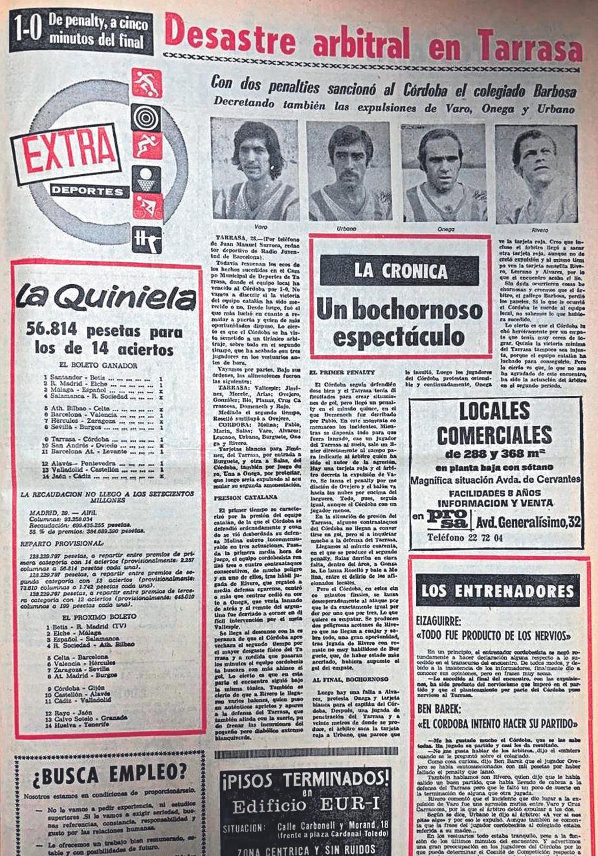 Crónica del Diario CÓRDOBA del partido ante el Tarrasa.