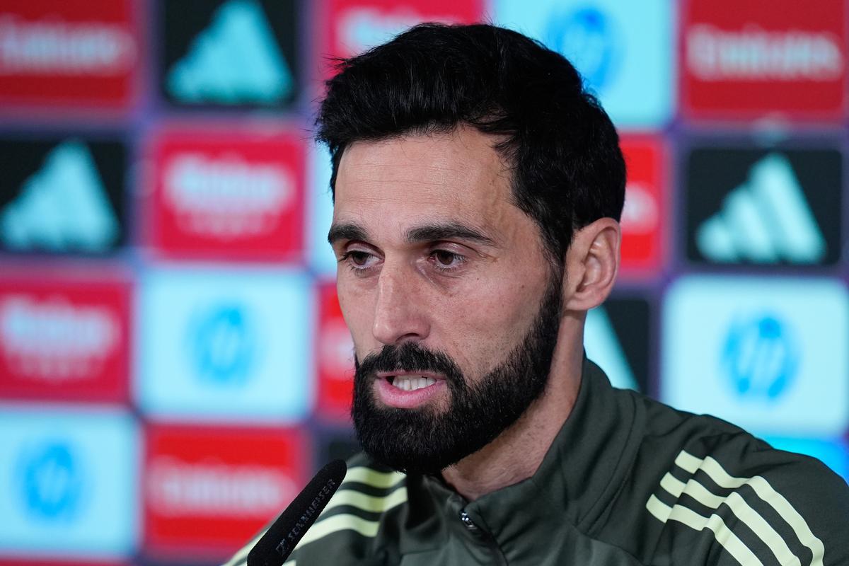 Álvaro Arbeloa, durante una rueda de prensa.