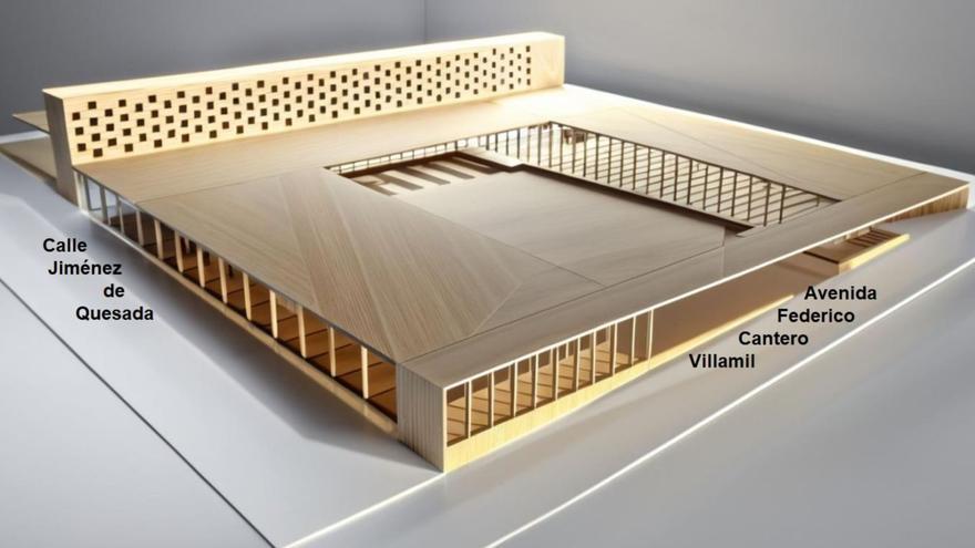 Maqueta de la futura estación de autobuses de Zamora, que reemplazará a la actual, en el mismo solar de Las Viñas.
