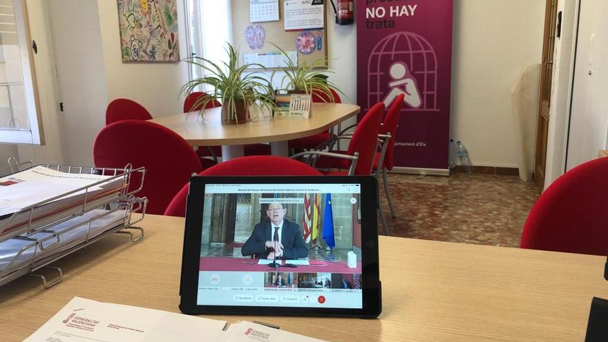 Imagen tomada durante la reunión del pasado 7 de octubre sobre el Pacto Valenciano para erradicar la violencia de género