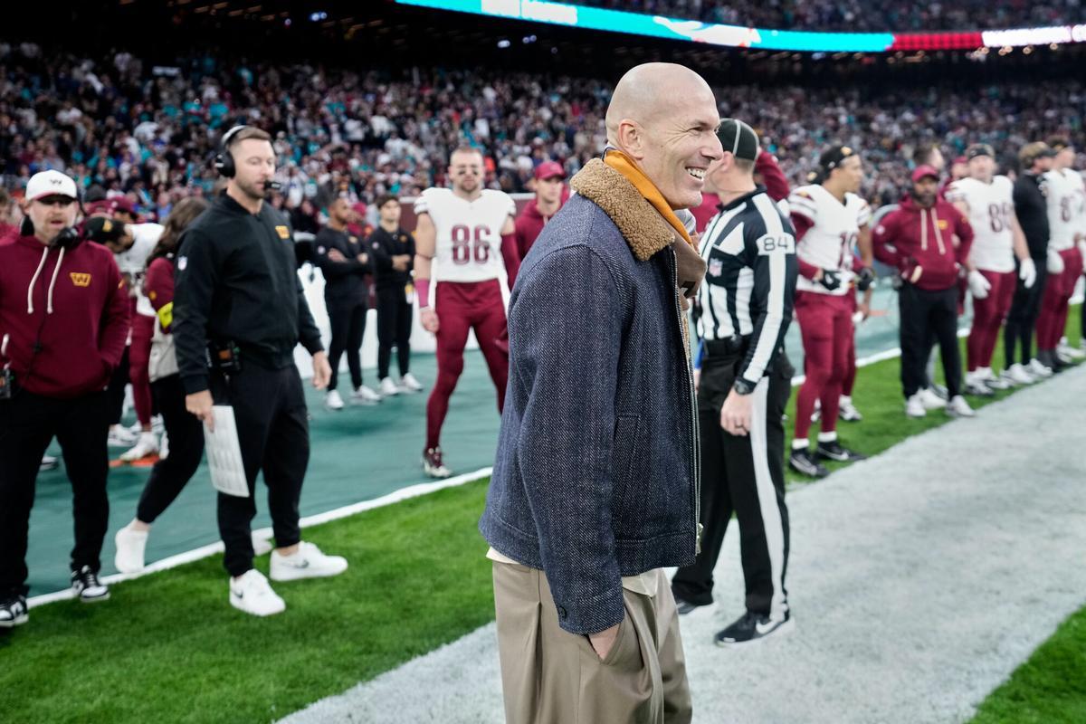 Zinedine Zidane, en el partido de la NFL.