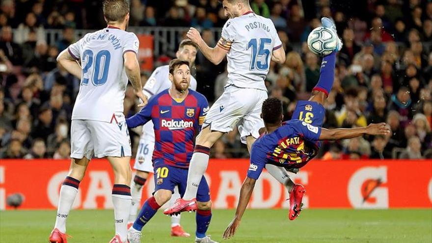 El Barcelona se agarra a la conexión Ansu Fati-Leo Messi