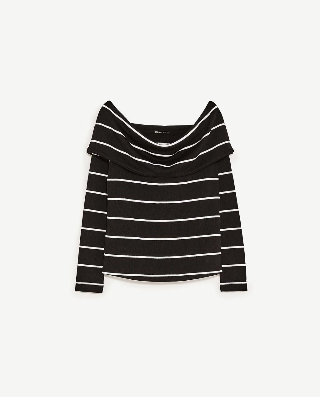 Rebajas Zara: jersey hombros descubiertos