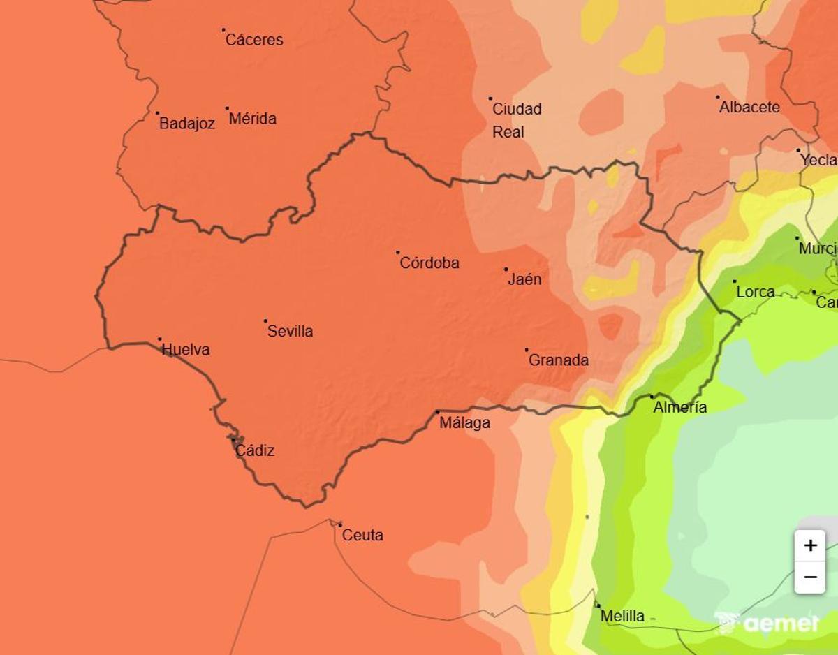 Previsión de lluvia para el jueves 3 de enero en la provincia de Málaga, aunque el grueso de la lluvia será débil.