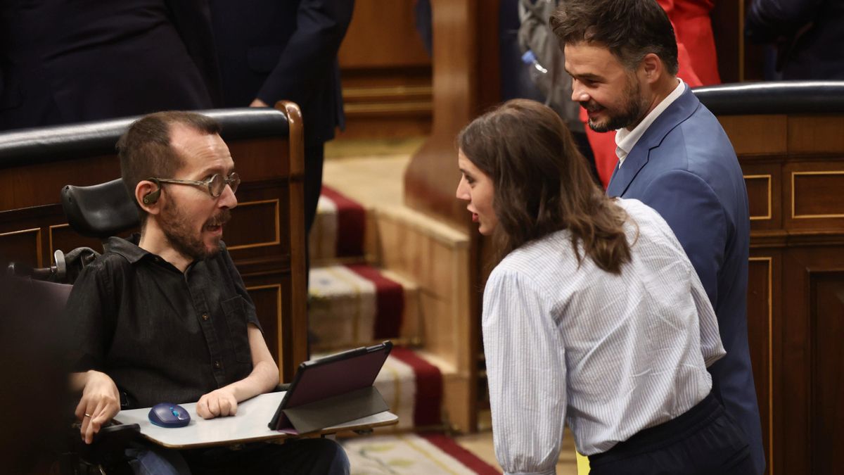 Pablo Echenique e Irene Montero.