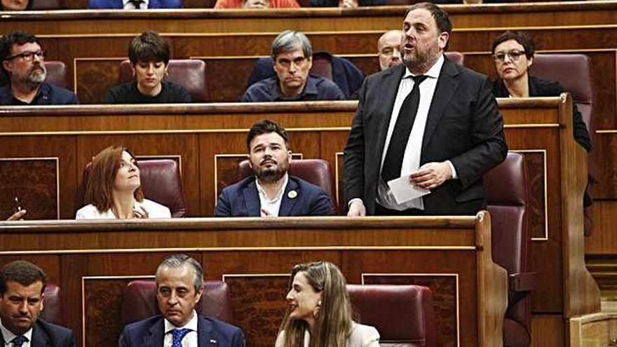 Junqueras, durant la constitució del Congrés.