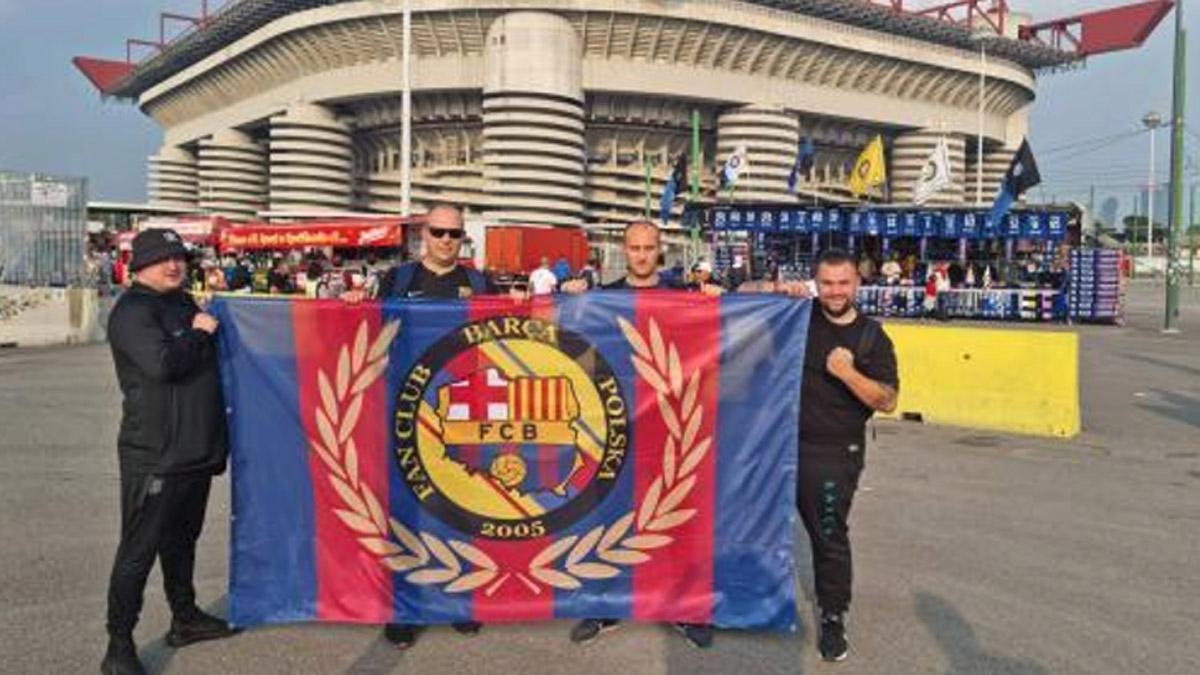 La Fan Club Barça Polska tampoco falló en Milán