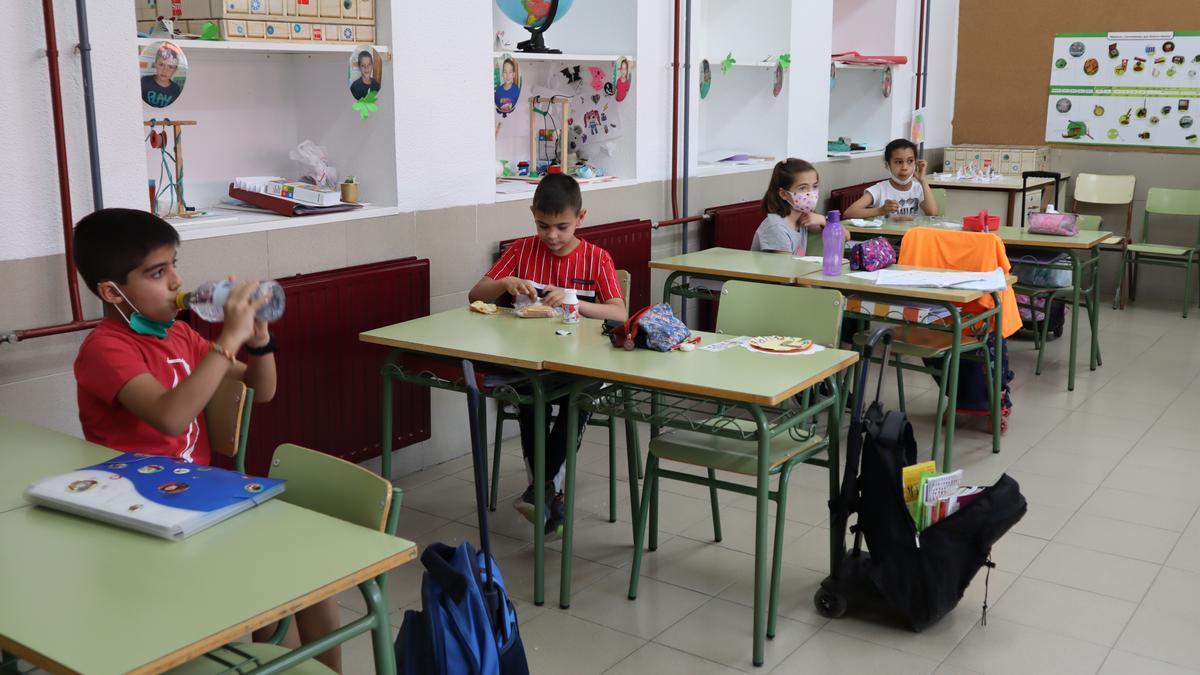 Escolares en un aula durante el curso pasado.