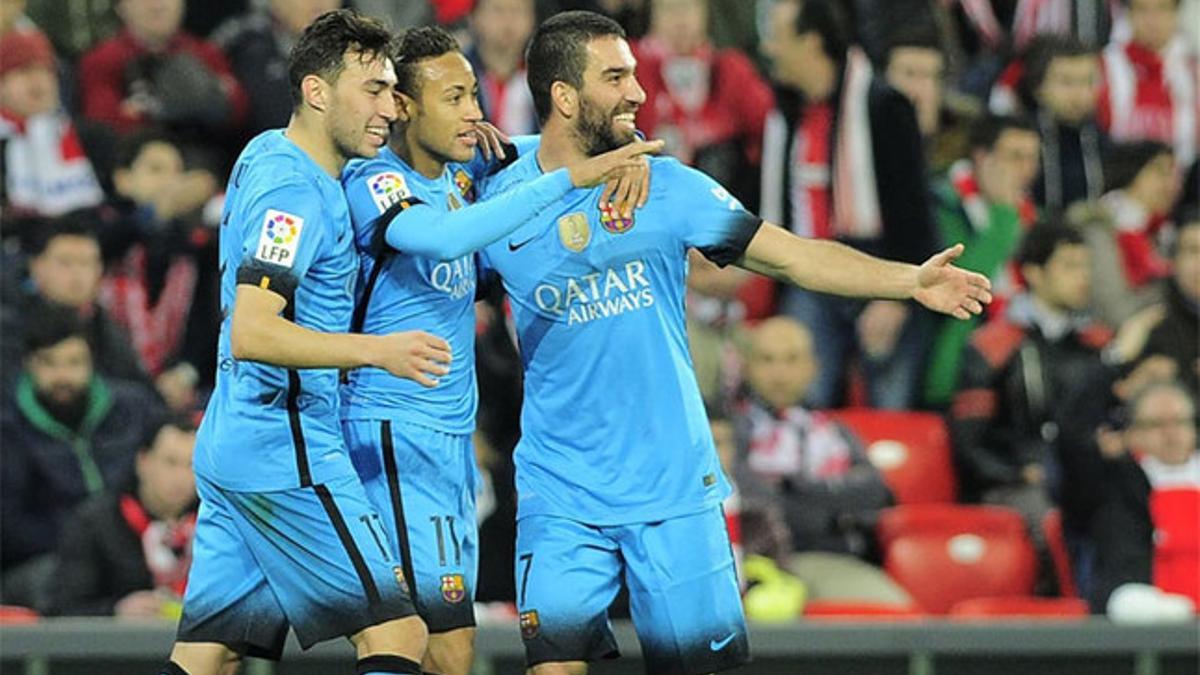 Munir, Neymar y Turan, tres de los grandes protagonistas del partido en San Mamés