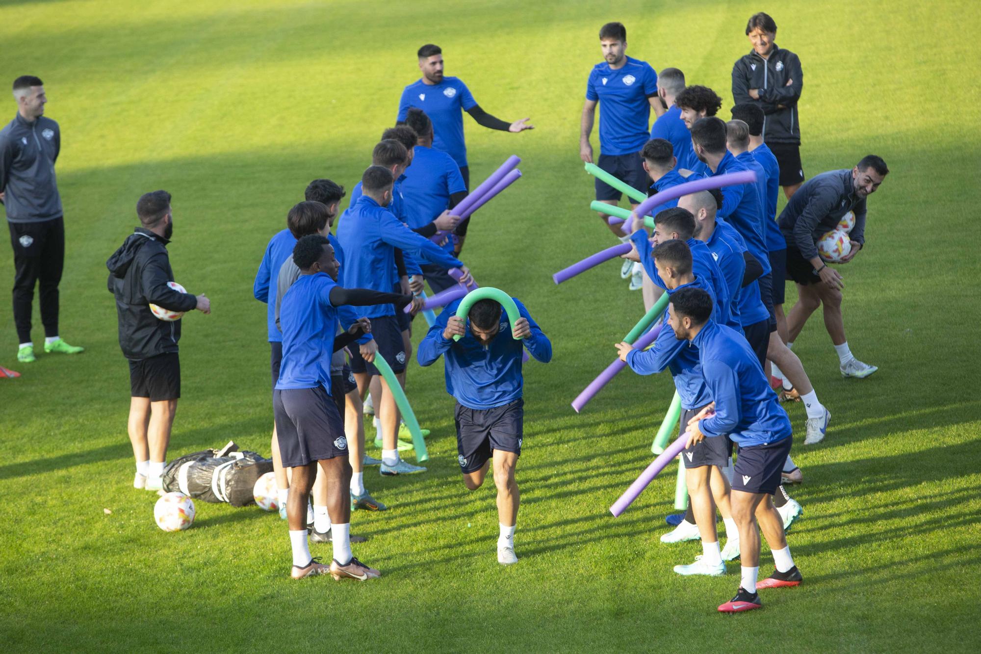 Entrenamiento del Intercity antes del partido de la Copa del Rey contra el Barcelona