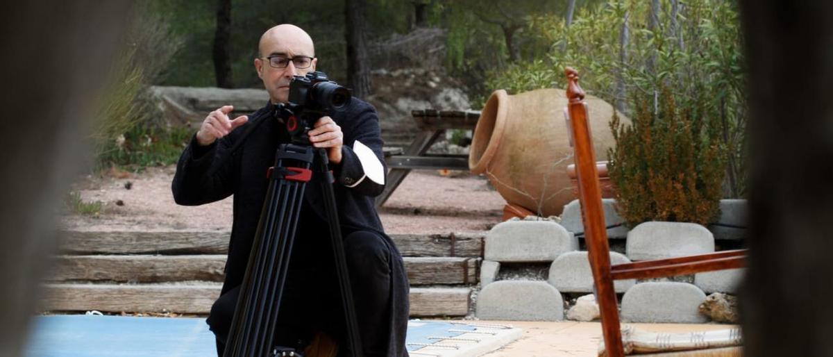 Ángel Puado Veloso, durante un rodaje