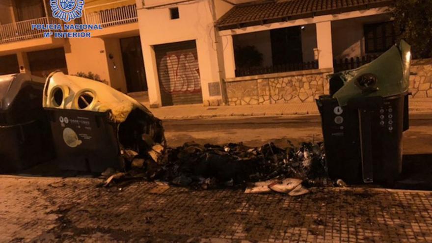 Detenido por pegar fuego a un contenedor en Can Pastilla