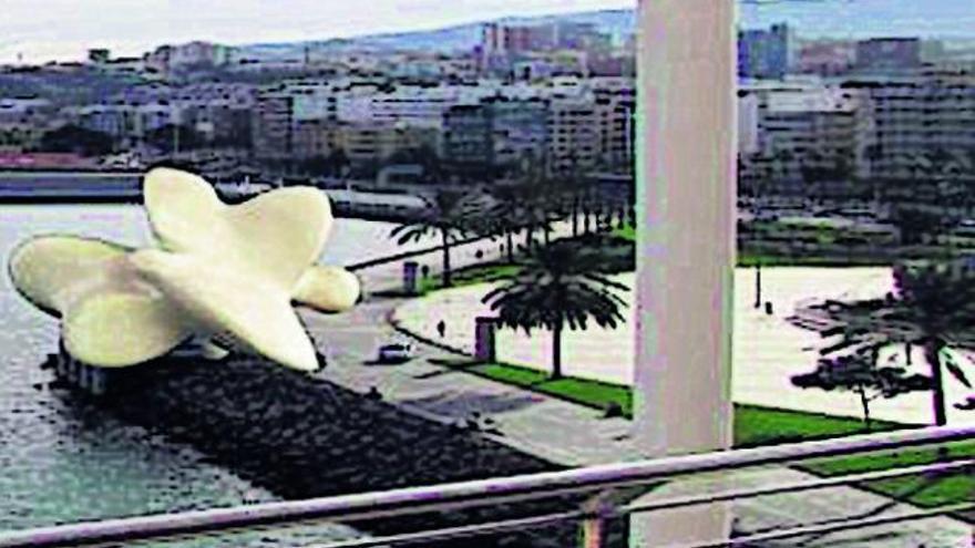 Simulación de la escultura de Morán en Santa Catalina.