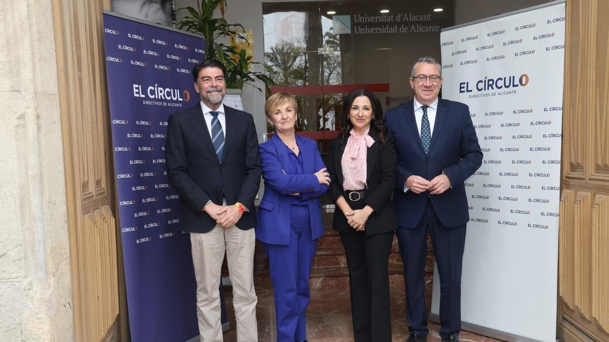 Luis Barcala, Marián Cano, Eva Toledo y Toni Pérez, en la presentación de Opendir.