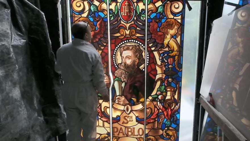 Así lucirán las vidrieras de la Catedral de Murcia restauradas
