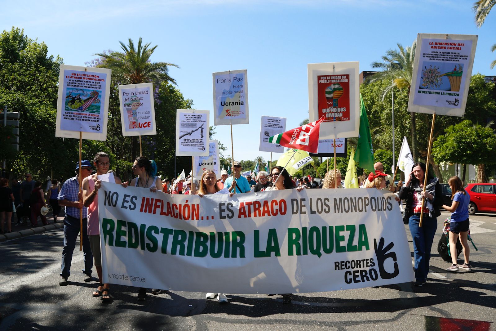 Manifestación por el Primero de Mayo en Córdoba