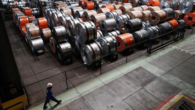 MAS VALOR  metal coils are seen at arcelormittal steel plant in ghent