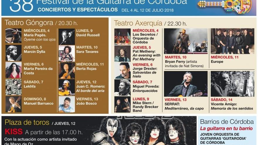 Bryan Ferry, Vicente Amigo y Serrat se unen al cartel del Festival de la Guitarra