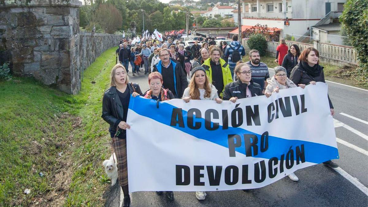 Manifestación para la recuperación del Pazo de Meirás.