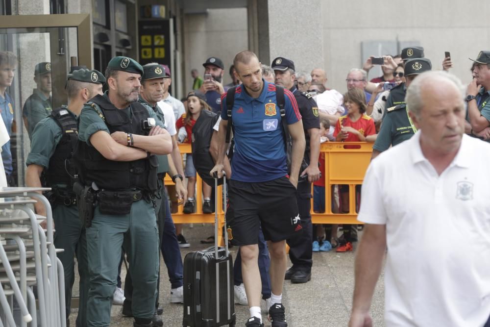 La selección española ya está en Asturias