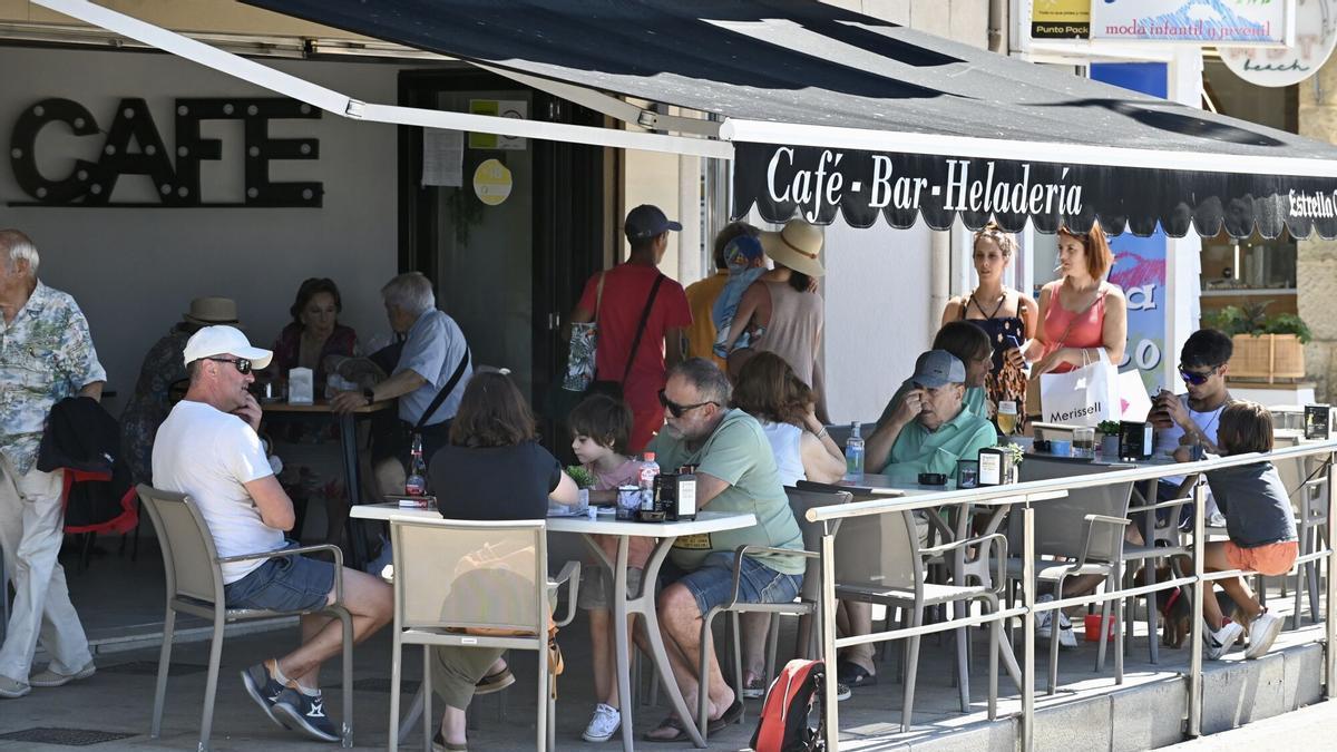 Terraza de hostelería en Silgar, Sanxenxo.