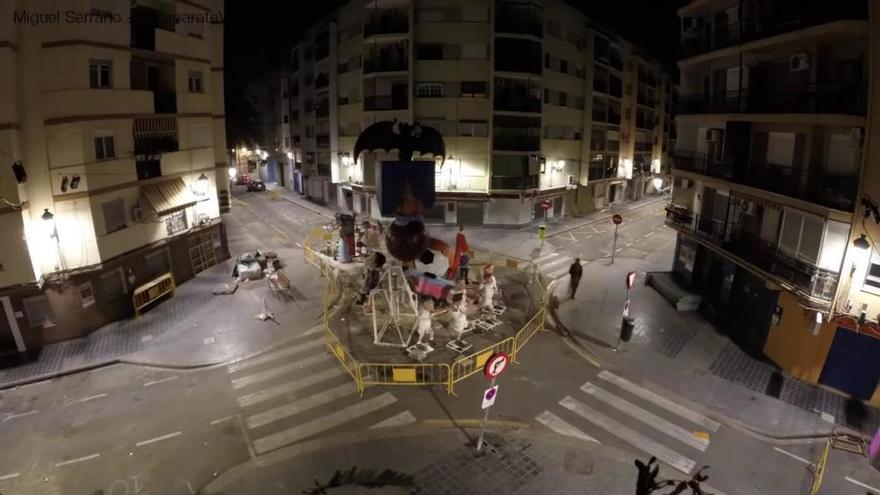 Timelapse: La falla Costa y Borrás, desde la plantà a la cremà