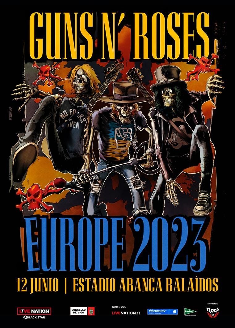 Cartel del concierto de los Guns N' Roses en Balaídos