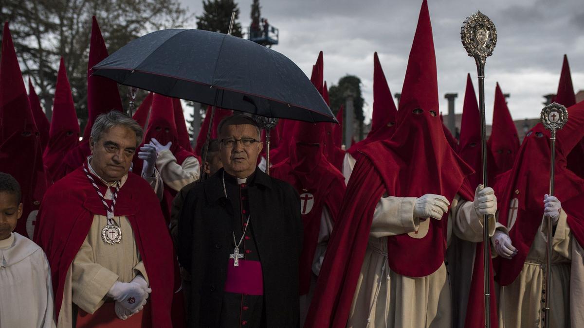 Juan Emilio Antón, durante el fallido juramento del Silencio de 2019.