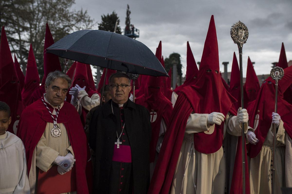 Juan Emilio Antón, durante el fallido juramento del Silencio de 2019.