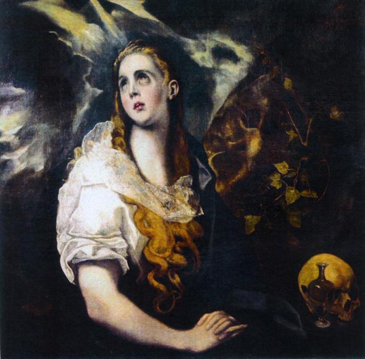 Una de las Maria Magdalena que pintó El Greco. Esta forma parte de la parroquia de Paradas, en Sevilla.