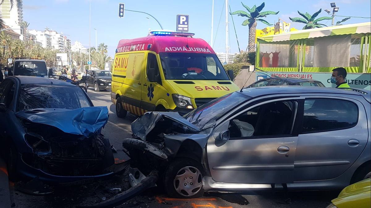 Imagen del accidente en Alicante.