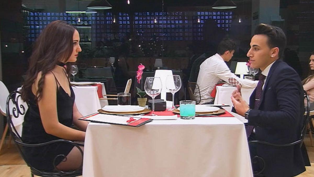 Joel, en First Dates, con su cita de aquella noche: Natasha.