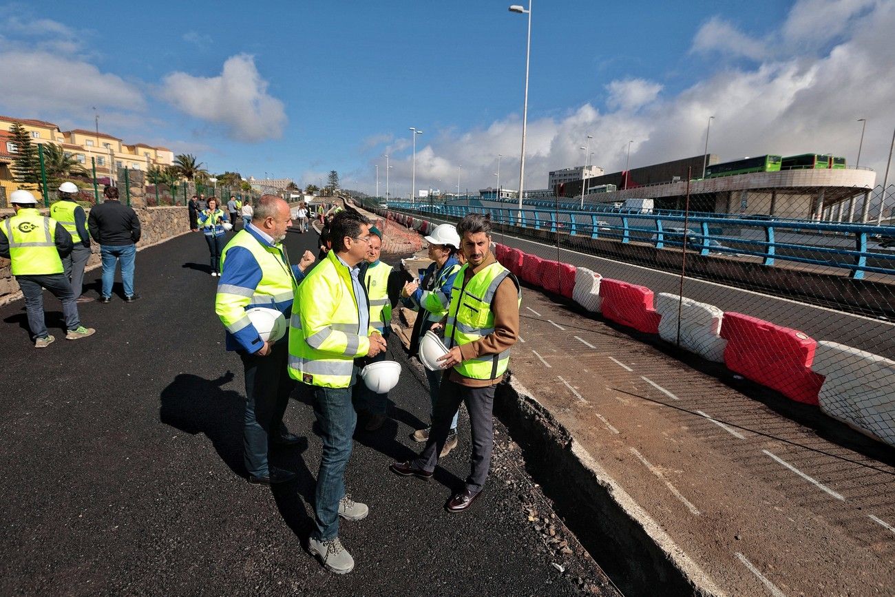 Visita a las obras del desvío de la carretera de La Esperanza (TF-24) a la altura de la rotonda del Padre Anchieta