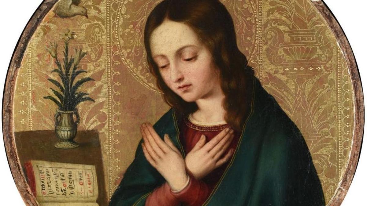 La tabla 'Virgen de la Anunciación' de Joan de Joanes, de apenas 35 centímetros que ha subastado Ansorena.