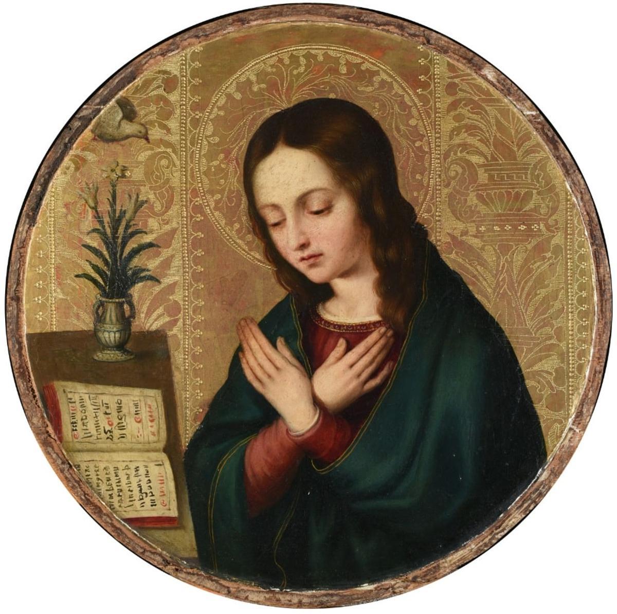 La tabla 'Virgen de la Anunciación' de Joan de Joanes, de apenas 35 centímetros que ha subastado Ansorena.