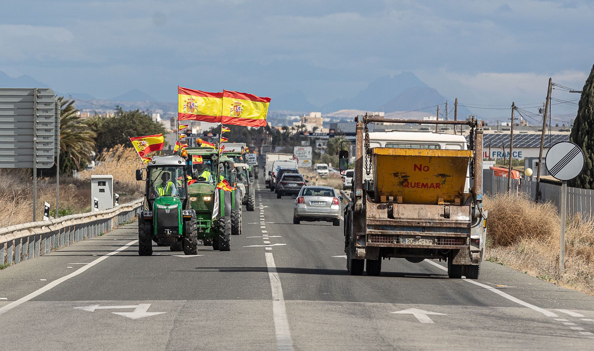 Protesta de agricultores en la vega Baja