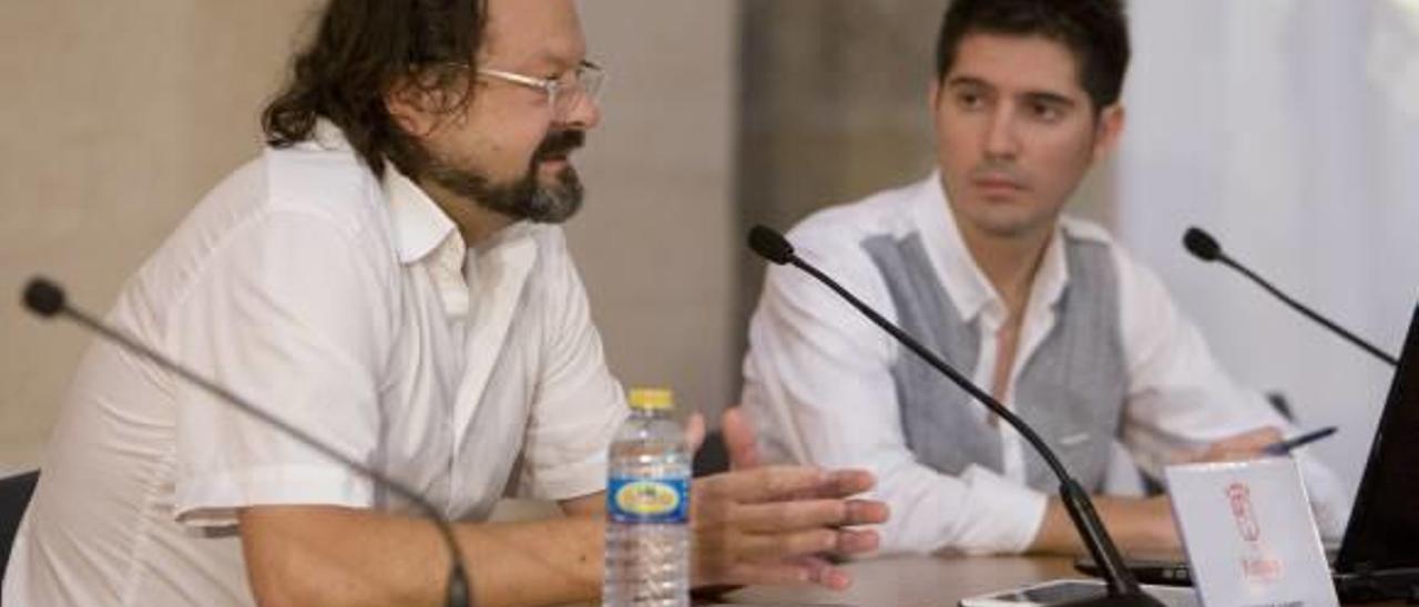 Gómez y Cerdà, ayer en el debate celebrado en Xàtiva.