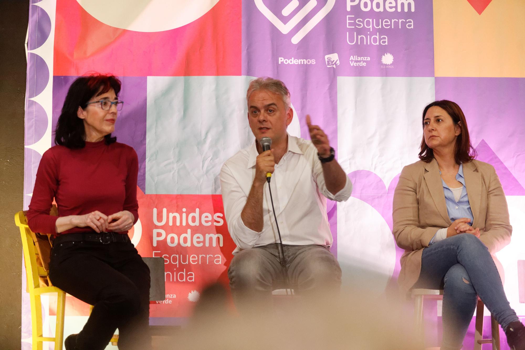 Mitin de Unides Podem-Esquerra Unida en Castellón