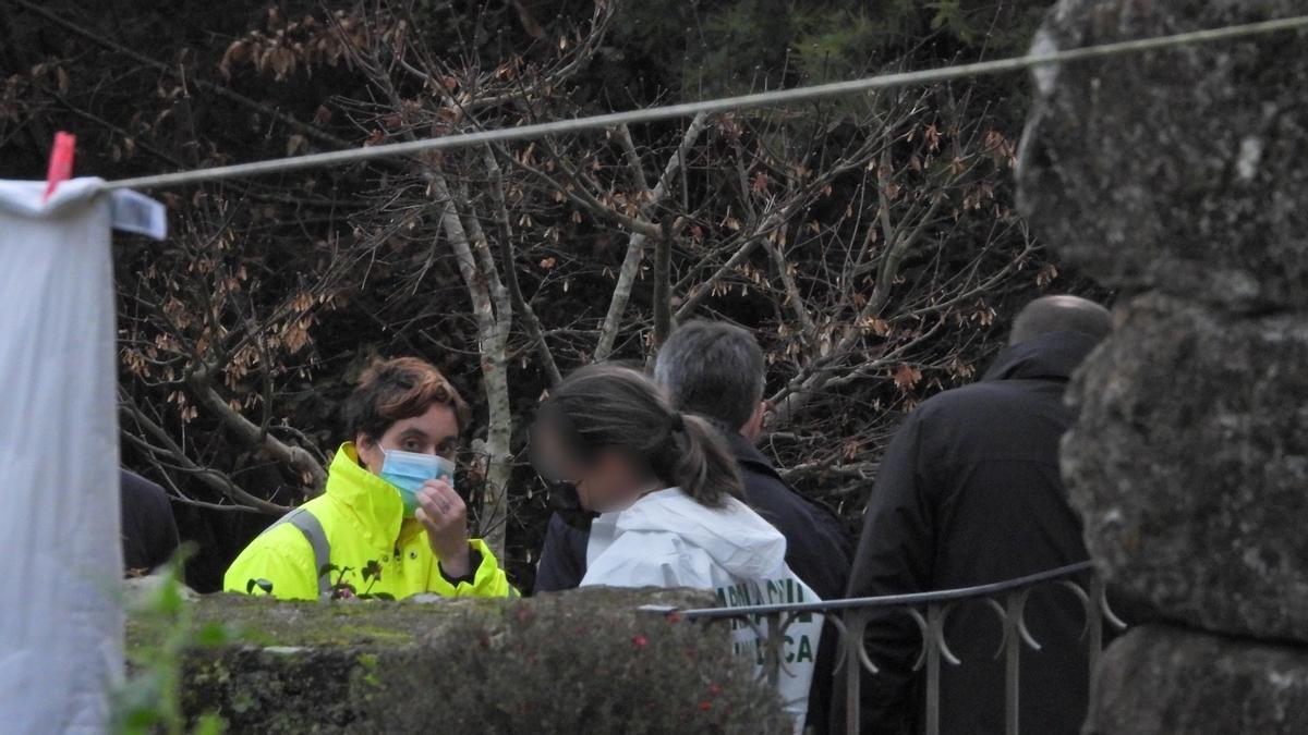 Cristina R. V., durante el registro en el que confesó el crimen.