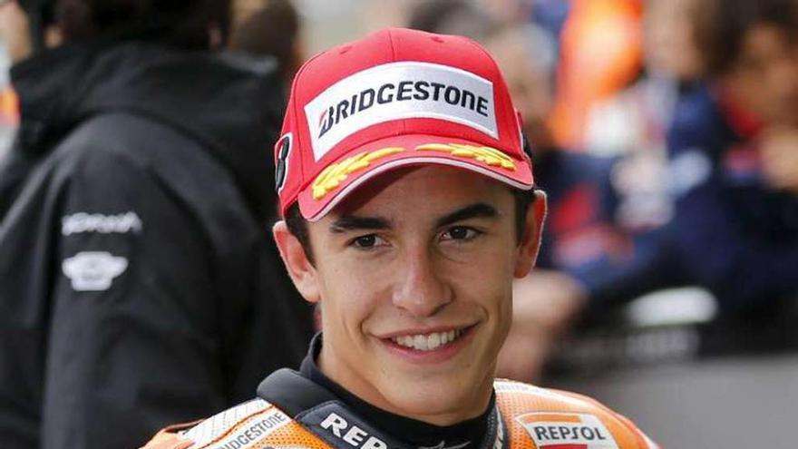 Marc Márquez al finalizar la sesión oficial.