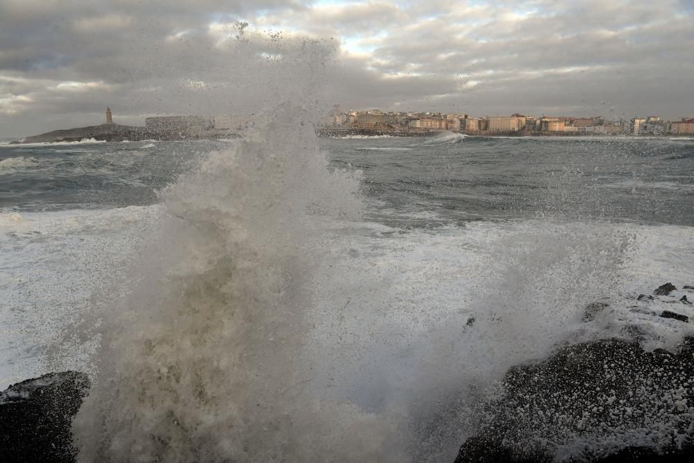 Temporal de viento en A Coruña