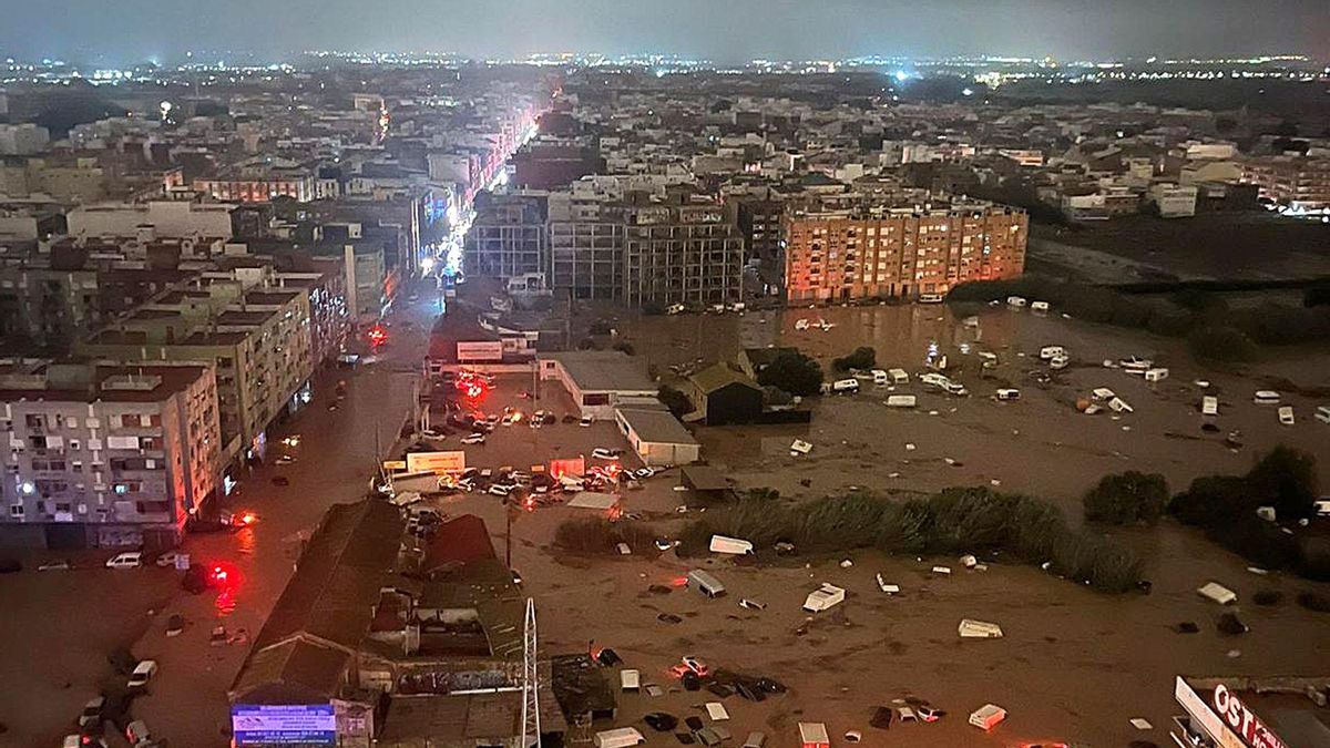 Inundaciones en LLombai, Valencia tras el paso de la Dana