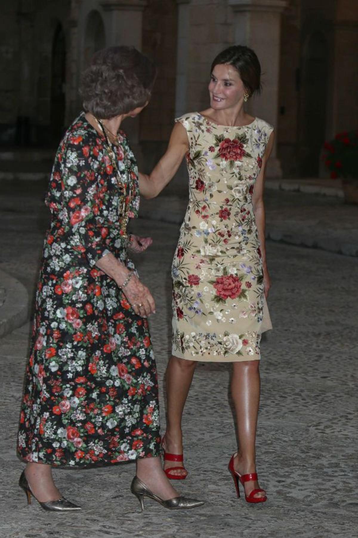 La Reina Sofía con la Reina Letizia en Palma