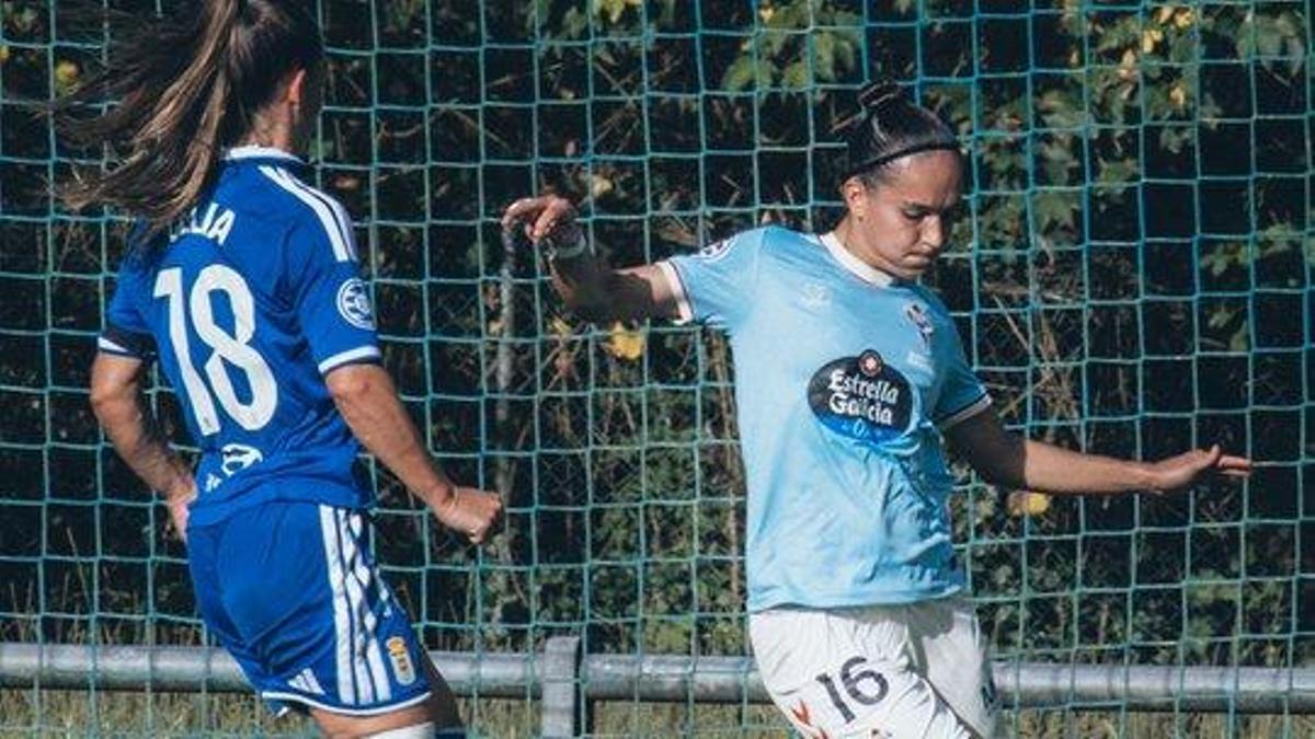 Nara, durante el partido jugado en Oviedo.
